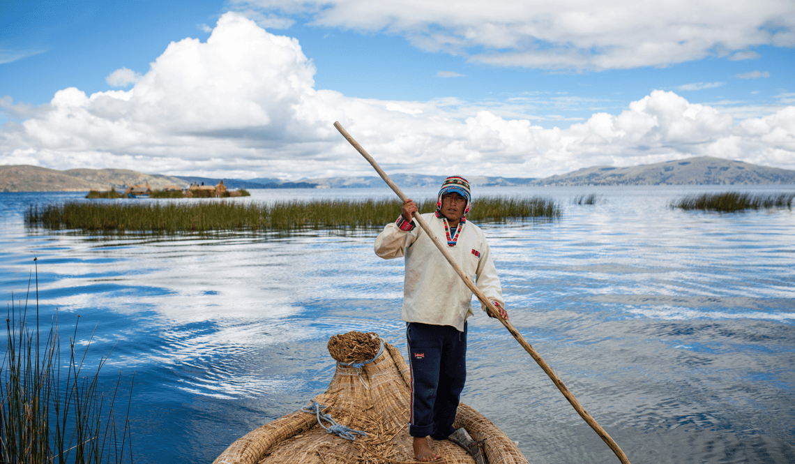 Kayak sur le lac Titicaca